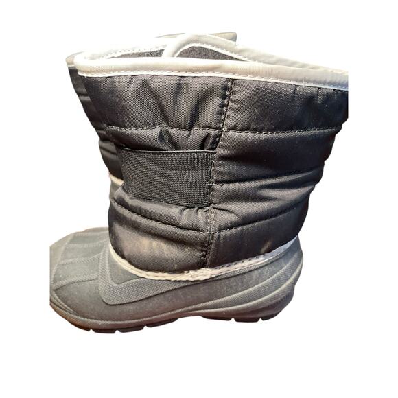 Cat & Jack Snow Boots Toddler Little Boy Girl‎ 7 Black & Grey Waterproof - Picture 7 of 9